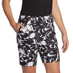 MARIO SERRANI ITALY BLACK🖤🤍WHITE COMFORT STRETCH TUMMY CONTROL SHORTS SIZE 12